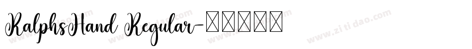 RalphsHand Regular字体转换